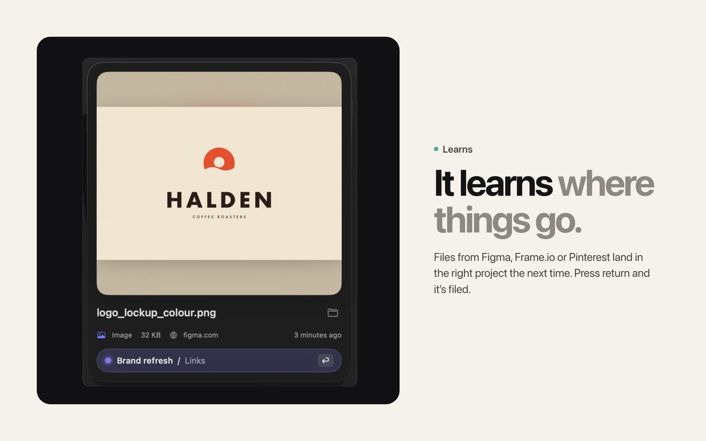 Screenshot 3: It learns where things go.