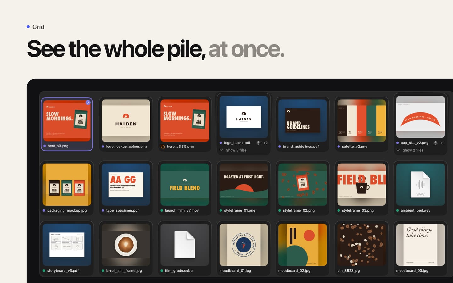 Screenshot 4: See the whole pile, at once.