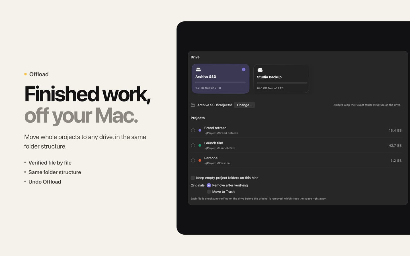 Screenshot 6: Finished work, off your Mac.